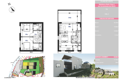 Appartement T3 neuf de 64,80 m² terrasse vue mer de 17,10 m² et jardin de 50 m²