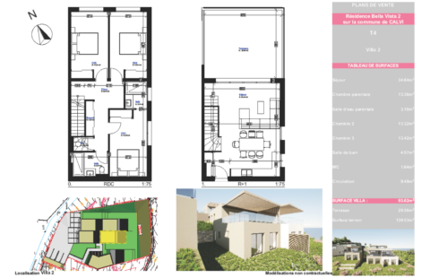 Appartement T4 neuf de 93,62 m² terrasse vue mer de 28,56 m² et jardin de 139,53 m²